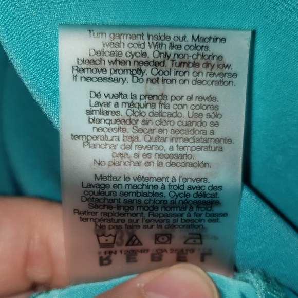 REBEL Wilson X angles turquoise tunic size 3X - Picture 3 of 7